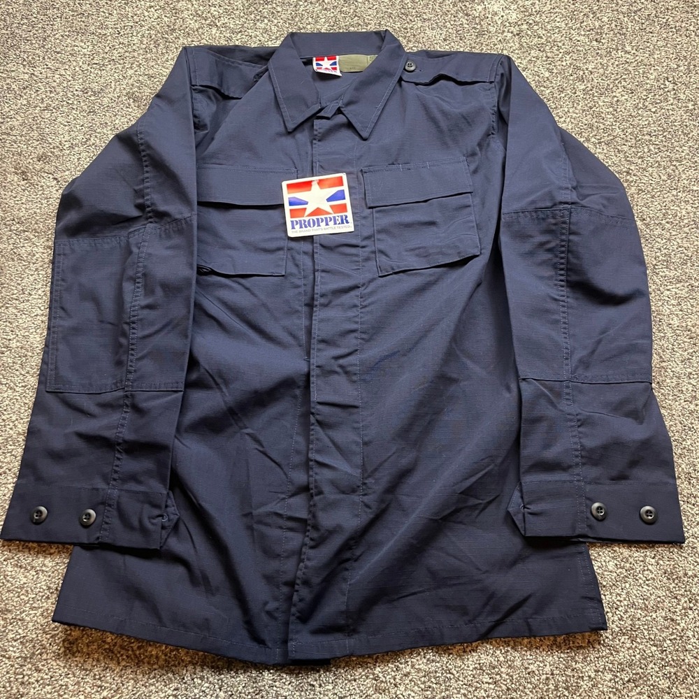 PROPER shirt mens 2xl  Military Field blue Long Sleeve Button Up Tactical  law